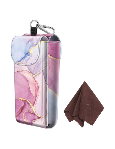 Funda Doble para Gafas Fintie con Gancho y Paños de Limpieza Funda Doble para Gafas Fintie con Gancho y Paños de Limpieza