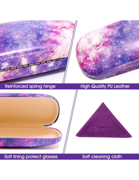 Funda Dura para Gafas PERFECTSIGHT Nube Estrellada Púrpura Funda Dura para Gafas PERFECTSIGHT Nube Estrellada Púrpura