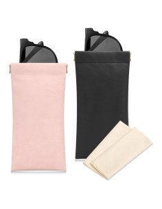 Estuche para Gafas Sightor 2 Pcs Cuero Suave Impermeable