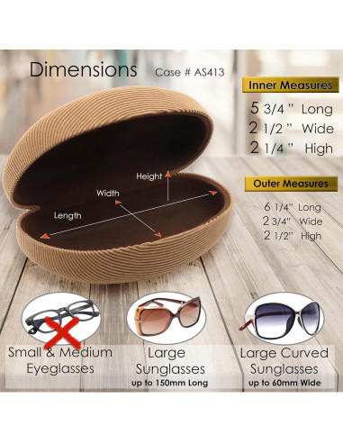 Funda Dura Grande MyEyeglassCase para Gafas de Sol