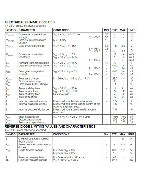 20 Transistores IRLZ34N N-Channel 30A 55V TO-220 con Disipadores 20 Transistores IRLZ34N N-Channel 30A 55V TO-220 con Disipadores