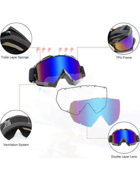 Gafas de Motocross ZukMi Unisex Adulto Off Road Gafas de Motocross ZukMi Unisex Adulto Off Road