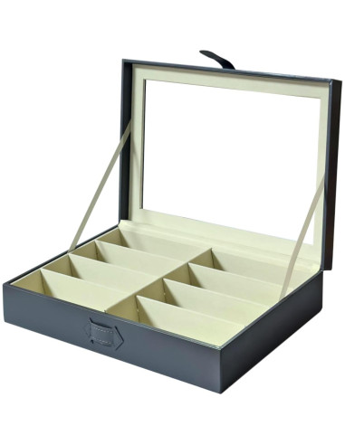 Organizador de Gafas de Sol Union 8 Ranuras Gris Elegante
