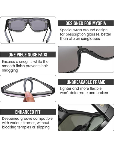 Gafas de sol polarizadas DUCO DC8980 ajuste deportivo UV400