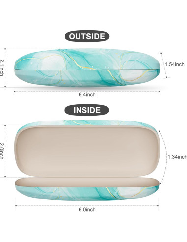 Estuche para Gafas ZAXMEY Duro Verde Soñado con Paño
