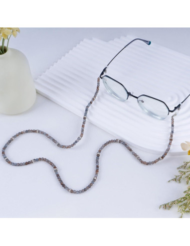 Cadena de Gafas BILIONE Cristal Negro 71 cm Multifuncional