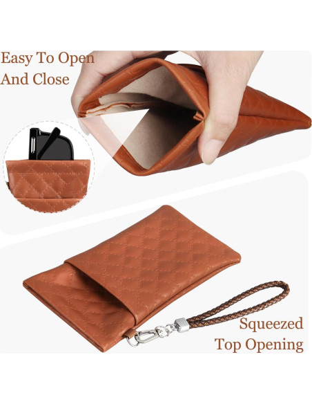 Estuche Doble para Gafas RayLove Pouch de Cuero Marrón Estuche Doble para Gafas RayLove Pouch de Cuero Marrón