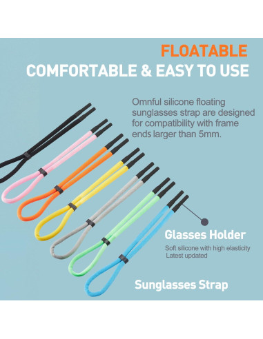 Correa Flotante para Gafas Omnful - Ajustable 76cm - 2pcs Verde