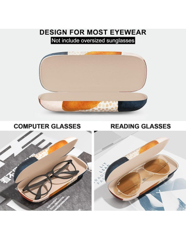 Estuche Duro para Gafas Manchas Abstractas con Paño