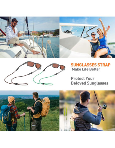 Soporte para Gafas Omnful 4pcs Ajustable Rojo Nylon