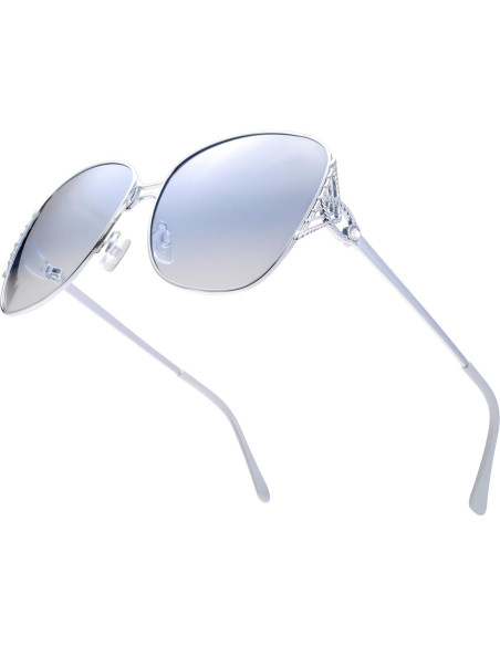 Gafas de Sol Fresco FR1L UV400 para Mujeres Plata Gafas de Sol Fresco FR1L UV400 para Mujeres Plata