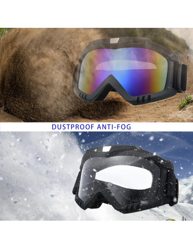 Gafas de Motocross Coloridas y Grises - Policarbonato