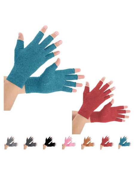 Guantes de compresión Brace Master 2 pares para artritis L Guantes de compresión Brace Master 2 pares para artritis L