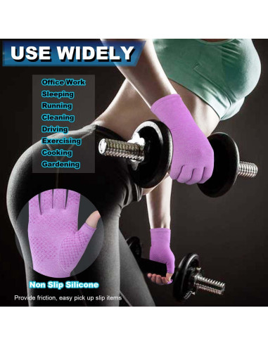Guantes de Compresión Kecartu para Artritis - 2 Pares Medianos