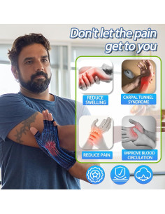 Guantes de Compresión DRNAIETY para Artritis Sin Dedos 2