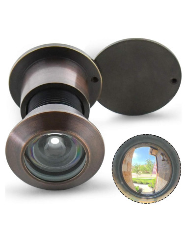 Mirador de Puerta Earl Diamond Latón Macizo 220 Bronce Envejecido