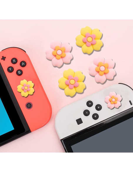Tapas de Pulgar Kawaii PERFECTSIGHT para Nintendo Switch 4 PCS Tapas de Pulgar Kawaii PERFECTSIGHT para Nintendo Switch 4 PCS