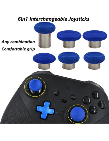 Kit 13 en 1 Paddles Metálicos para Xbox Elite Series 2 Azul
