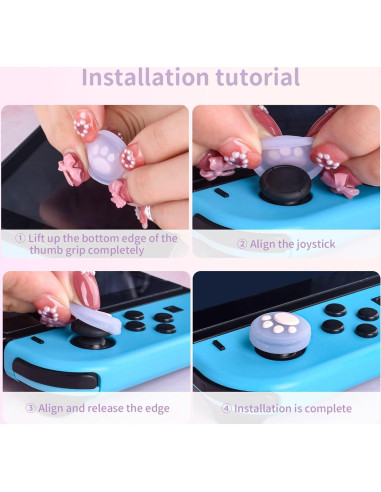Tapas de agarre DLseego para Switch Joycon - Tortugas verdes