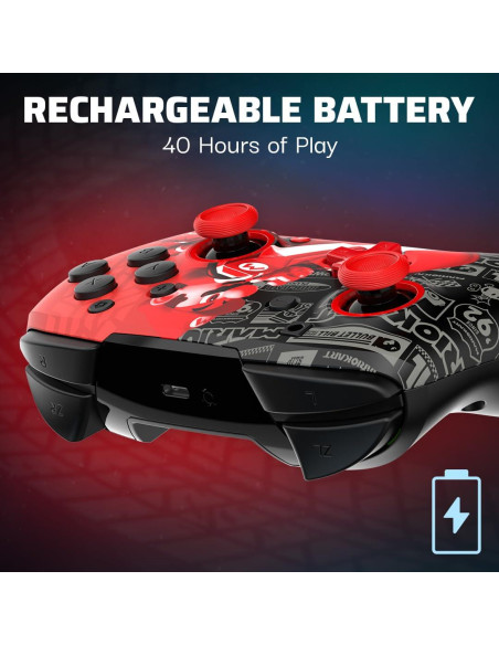 Controlador Inalámbrico PDP REMATCH GLOW Mario para Switch Controlador Inalámbrico PDP REMATCH GLOW Mario para Switch