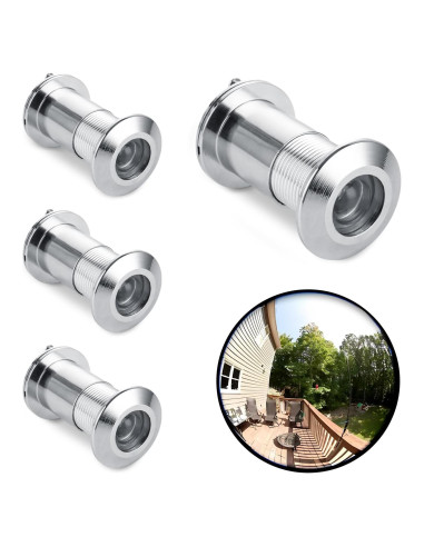 4 Mirillas de Metal LOYORTY para Puerta 220 Grados Privacidad
