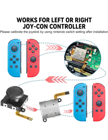 Paquete de 4 Joysticks Reemplazo para Nintendo Switch BGYTWEYTD