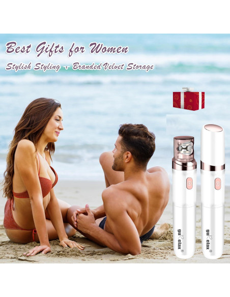 Epilador Facial Gurelax 2-en-1 Recargable USB Blanco Epilador Facial Gurelax 2-en-1 Recargable USB Blanco