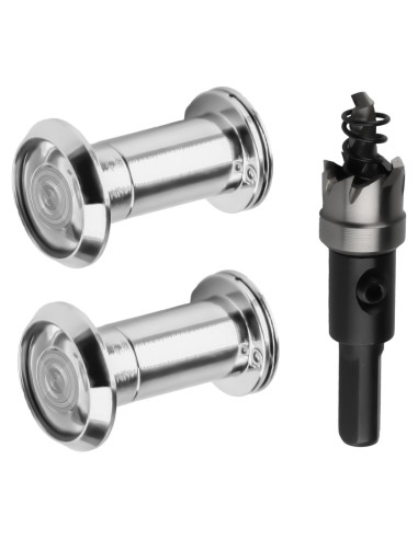 Mirilla de 180 Grados QBXMY7 con Broca 14mm Acabado Níquel