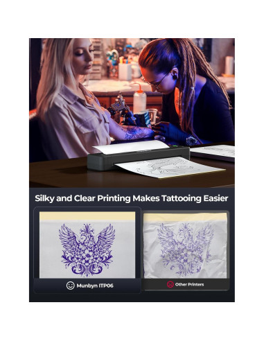 Impresora de Tatuajes MUNBYN ITP06 300DPI Bluetooth