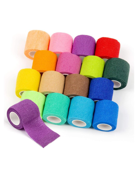 16 Rollos Envoltura Cohesiva BOGZON para Tatuajes 4,06cm x 4,57m 16 Rollos Envoltura Cohesiva BOGZON para Tatuajes 4,06cm x 4,57m