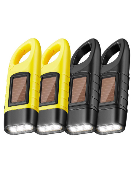 Paquete de 4 Linternas de Manivela Solar Mudder LED Paquete de 4 Linternas de Manivela Solar Mudder LED
