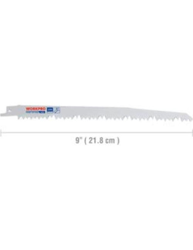 WORKPRO Juego de 5 hojas sierra recíproca 22.86 cm para poda