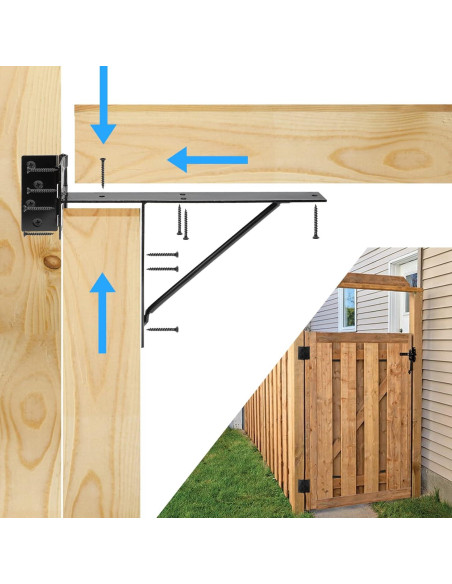 Kit de Hardware para Puerta TFMUZERT Alta Resistencia 2x4 Kit de Hardware para Puerta TFMUZERT Alta Resistencia 2x4