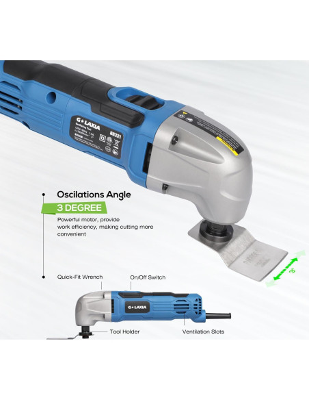 Herramienta Oscilante G LAXIA 1.5A 12 Accesorios Herramienta Oscilante G LAXIA 1.5A 12 Accesorios