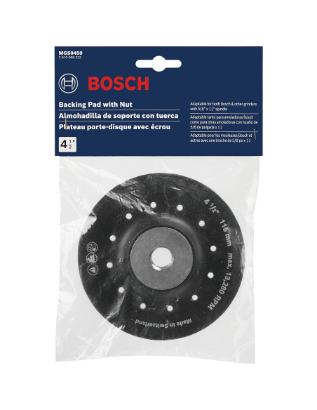 Almohadilla de Respaldo Bosch MGS0450 11 cm para Amoladoras Almohadilla de Respaldo Bosch MGS0450 11 cm para Amoladoras