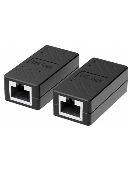 Acoplador RJ45 Dingsun Hembra a Hembra Cat7/Cat6/Cat5e 2Pack Negro Acoplador RJ45 Dingsun Hembra a Hembra Cat7/Cat6/Cat5e 2Pack Negro