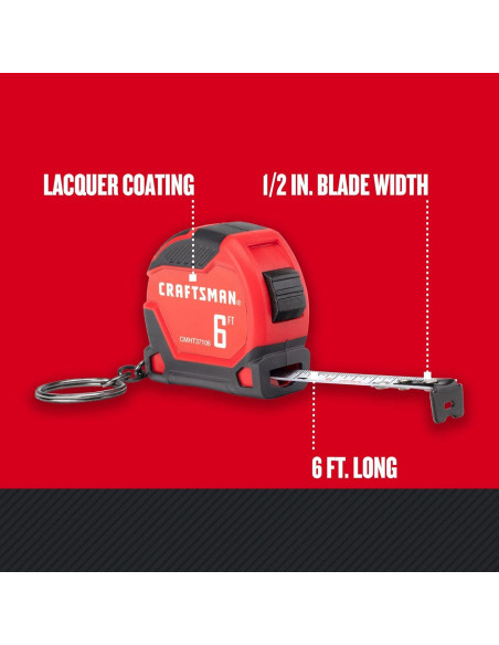 Cinta Métrica de Llavero CRAFTSMAN 1.83 m con Goma Cinta Métrica de Llavero CRAFTSMAN 1.83 m con Goma