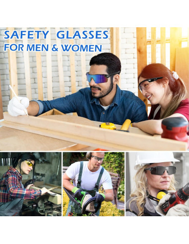 Gafas de Seguridad OXG Paquete de 12 Unisex ANSI Z87.1
