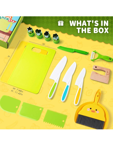 Conjunto de Cocina Montessori 19 Piezas para Niños Yeeammk