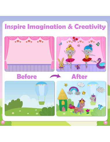 Kit de Arte en Foil ZMLM Princesa - Manualidades Creativas