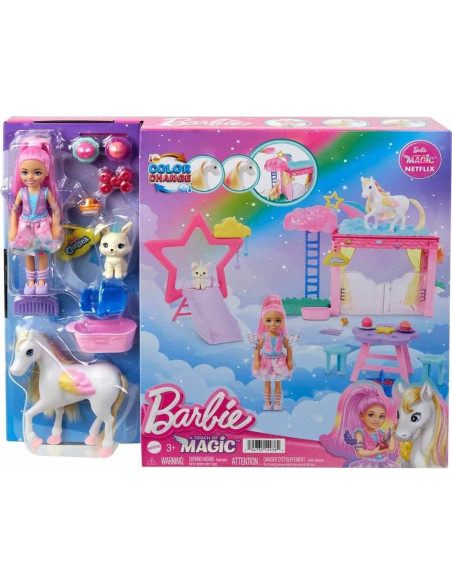 Muñeca Chelsea Barbie Un Toque de Magia con Establo y Accesorios Muñeca Chelsea Barbie Un Toque de Magia con Establo y Accesorios