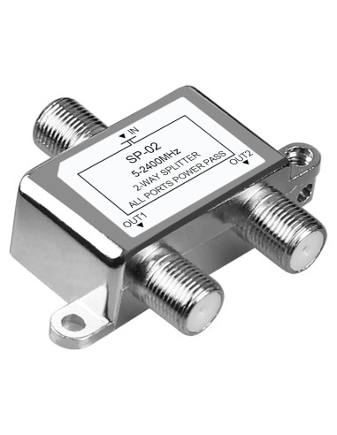 Divisor Coaxial NEWCARE 2 Vías 5-2400MHz para TV e Internet