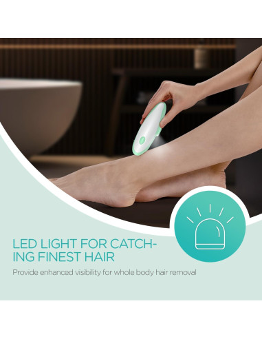 Epilador Inalámbrico VOGOE HR110 con Luz LED y 21 Pinzas