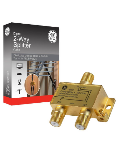 Divisor Coaxial Digital GE 2 Vías 2.5 GHz para TV e Internet