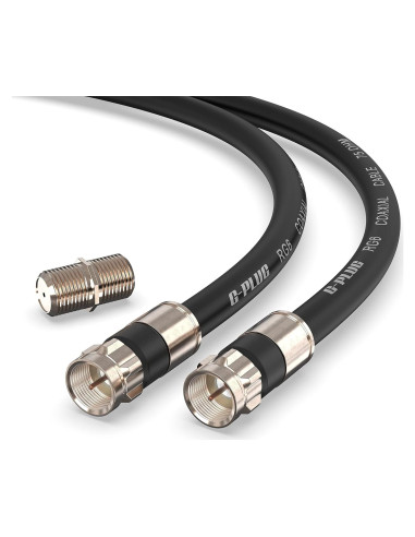 Cable Coaxial RG6 G-PLUG 7.62M con Conectores de Compresión