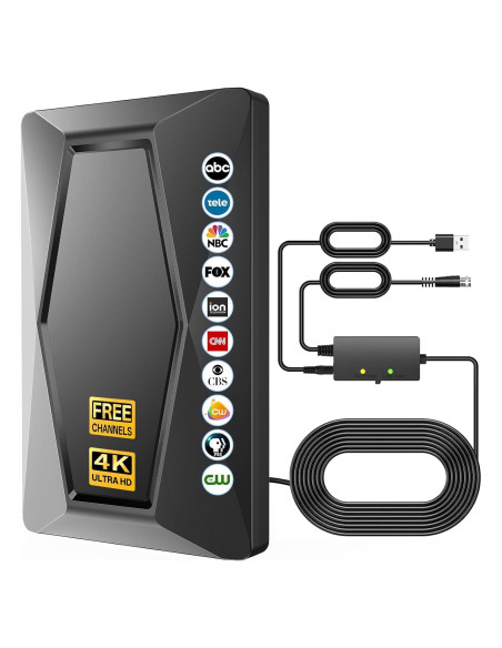 Antena de TV Fronguld TX-007 Interior/Exterior HD 4K Amplificada Antena de TV Fronguld TX-007 Interior/Exterior HD 4K Amplificada
