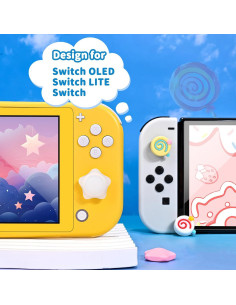 Tapas de Agarre DLseego para Switch/Switch Lite/Switch OLED - 4PCS Antideslizantes 2