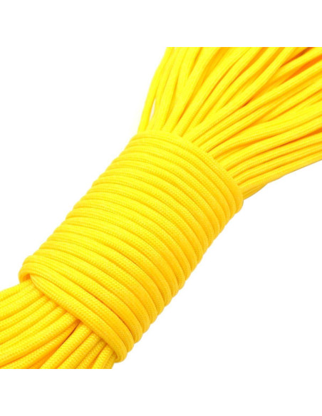 Cuerda Paracord 550 Sacoora 30.48m Nylon Amarillo Resistente Cuerda Paracord 550 Sacoora 30.48m Nylon Amarillo Resistente