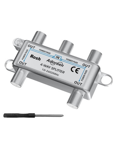 Divisor de Cable Coaxial Adoreen 4 Vías 10-2602MHz RG6/RG59