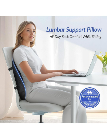 Almohada Ergonómica ZIKEE Soporte Lumbar Espuma Viscoelástica Almohada Ergonómica ZIKEE Soporte Lumbar Espuma Viscoelástica